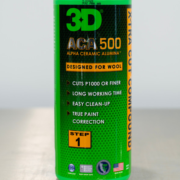 3D ACA 500 X-Tra Cut Compound 32oz | Heavy Cutting Body Shop Safe